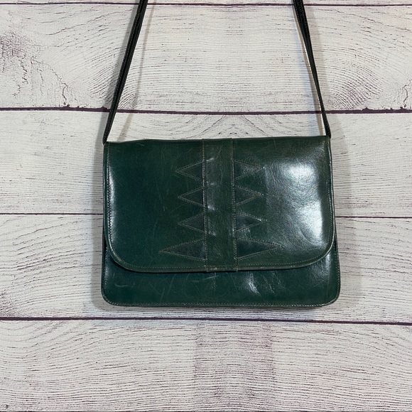 Vintage green shoulder bag/clutch - Picture 1 of 7
